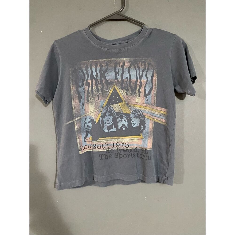 Goodie Two Sleeves Pink Floyd Hollywood fl Oversized Tee Grey Size Small